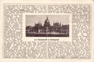 Budapest V. Parlament, francia nyelvű turista propaganda (EK)