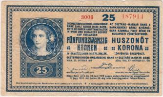 1918. 25K "3006" hullámos hátlap T:III