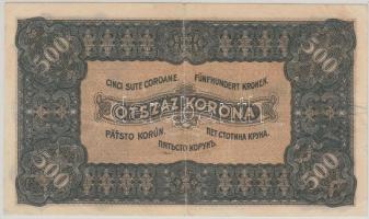 1923. "Magyar Pénzjegynyomda Rt" 500K T:II-,III