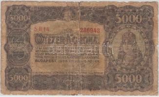1923. 5000K nyomdahely nélkül T:IV