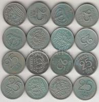 Svédország 1943-1961. 25ö Ag (16xklf) T:vegyes Sweden 1943-1961. 25 Öre Ag (16xdiff) C:mixed