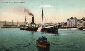 Fiume port and Szapáry quay, ships