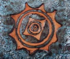 Kis növényi kerámiatétel: iparművész kaspó, virágalátét és szűrő / 
Little vintage ceramic lot