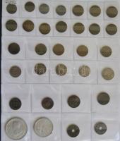 Vegyes fémpénz gyűjtemény 14 berakólapon, újszerű KRAUSE gyűrűs éremtartó albumban és kartonban T:ve...