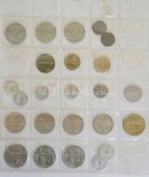 Gyűrűs éremtartó album 55db magyar fémpénzzel, 13db berakólappal T:vegyes