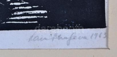 Olvashatatlan jelzéssel: Bányavidék. Linó, papír, 38×29 cm