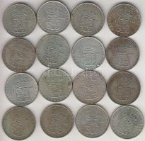 Svédország 1954-1968. 1K Ag "V. Gusztáv" (16xklf) T:vegyes Sweden 1954-1968. 1 Krona "Gustaf V" Ag (16xdiff) C:mixed