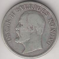 Svédország 1907. 2K Ag "II. Oszkár" T:3
Sweden 1907. 2 Krona Ag "Oscar II" C:F