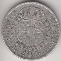 Svédország 1910. 2K Ag "V. Gusztáv" T:3 Sweden 1910. 2 Krona Ag "Gusztaf V" C:F