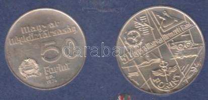 1974. 50Ft Ag + 100Ft Ag "50 éves az MNB" T:BU eredeti MNB plombált plasztiktokban!