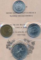 1977. 2f-10Ft 9klf "Magyar Népköztársaság" forgalmi érméi méregzöld műbőrtokban T:1