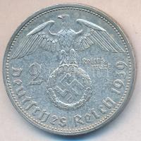 Német 3. Birodalom 1939A 2M Ag "Hindenburg" T:2 German Third Reich 1939A 2 Marks Ag "Hindenburg" C:XF
