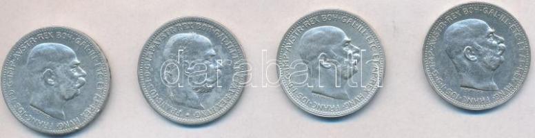 Ausztria 1893-1916. 1K Ag (4x) klf T:2
Austria 1893-1916. 1 Corona Ag (4x) diff. C:XF