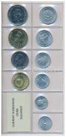 1986. 2f-20Ft 10db klf érmés forgalmi sor fóliatokban T:1