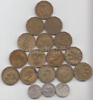 Nagy-Britannia 1916-1920. 3p Ag (3xklf) + 1937-1967. 3p (15xklf) T:vegyes Great Britain 1916-1920. 3 Pence Ag (3xdiff) + 1937-1967. 3 Pence (15xdiff) C:mixed