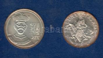 1972. 50Ft Ag + 100Ft Ag "Szt. István" pár T:BU nem hozzá való MNB plasztiktokban