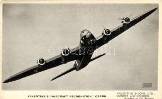 The Short Stirling I. British heavy bomber; Valentine´s ´Aircraft Recognition´ cards (description on backside)