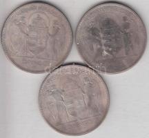 1930. 5P Ag "Horthy-jobbra" (3x) T:3