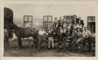 Group photo with motorbike