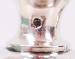 1872-1922 Ezüst (Ag) szombati gyertyatartópár 800-as tisztaságú bécsi "dianás" jelzéssel /...