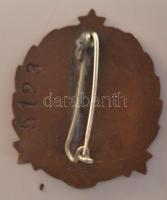 ~1960. Olajipari "Törzsgárda" sorszámozott, zománcozott jelvény T:2-