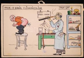 Ismeretlen alkotó: 3 db Saponár reklám. Tus-akvarell, papír-karton, 13×19 cm