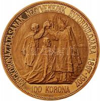 1907KB 100K Au "Ferenc József koronázásának 40. évfordulója" Körmöcbánya (33.95g/0.900) T:...