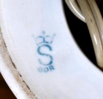 Világítótorony asztali lámpa, jelzett német, hibátlan, hiányos, m:24 cm