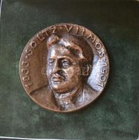 1967. "Soltz Vilmos 1833-1901 / Országos Magyar Bányászati és Kohászati Egyesület" öntött Br emlékérem 40 éves tagságért (70mm) dísztokban T:1