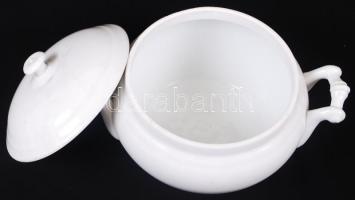 cca 1900 Századfordulós jelzett karlsbadi porcelán levesestál hozzávaló 5 db tányérral / Karlsbad ch...