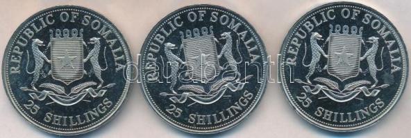 Szomália 1998. 6db 25Sch CuNi "A hajózás története" 3-3db multicolour érme dísztokban tanú...
