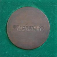 Lapis András (1942-) 1977. "Hotel Hungaria Szeged" nagyalakú Br plakett (120mm) dísztokban...