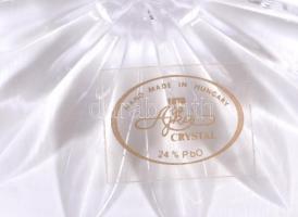 Ajka ólomkristály boros pohár készlet, több rétegű, jelzett, csiszolt, metszett, hibátlan, m:21 cm /...