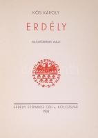 Kós Károly: Erdély, kulturtörténeti vázlat Kolozsvár, 1934. Erdélyi Szépmíves Céh. 60 linoleum-metsz...
