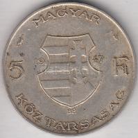 1947. 5Ft Ag "Kossuth" T:2-