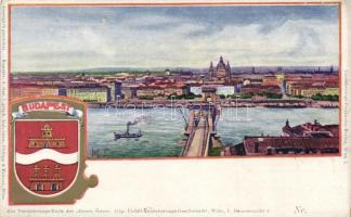 Budapest, az Első Osztrák Biztosítótársaság sorszámozott kiadása, 'Versicherungs Postkarten Verlag, Wien'