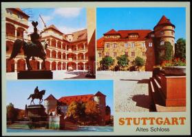 1984 Képeslap Stuttgartból a magyar labdarúgó válogatott tagjainak (Détári, Garaba.... ) aláírásaiva...