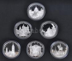 DN. Budapest nevezetességei sorozat teljes 13db-os Ag (31.1g/0.999) kiadása. A sorozat darabjai: Parlament, Gellért szobor, MTA, Operaház, Vajdahunyad vára, Budai vár, Hősök tere, Mátyás templom, Halászbástya, Parlament látkép, Zsinagóga, Lánchíd, Bazilika T:PP Tanúsítvánnyal! Hungary ND. Sightes of Budapest collection with 13 different Ag (31.1g/0.999 commemorative medallions with the following motives: Parliament, Statue of St. Gellért, Hungarian Academy of Sciences, Opera House, Castle of Vajdahunyad, The Royal Palace, Heroes Square, Matthias Church, Fishermens Bastion, View of the Parliament, Synagogue, Chain Bridge, St. Stephans Basilica C:PP With Certificate!