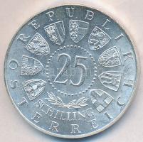 Ausztria 1961. 25Sch Ag "40 éves Burgenland" T:2 tanúsítvánnyal! Austria 1961. 25 Schilling Ag "40th Anniversary Burgenland" C:XF with certificate