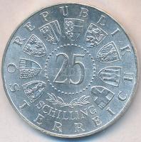 Ausztria 1960. 25Sch Ag "Karintia, népszavazás 1920" T:2 tanúsítvánnyal! Austria 1960. 25 Schilling Ag " 40th Anniversary-Carinthian Plebescite" C:XF with certificate