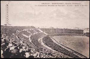1931 A Ferencváros labdarúgó csapatának uruguayi útjáról küldött képeslap a játékosok (pl.: Toldi, L...