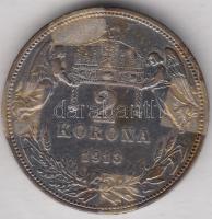 1913. 2K Ag "Ferenc József" T:2 patina