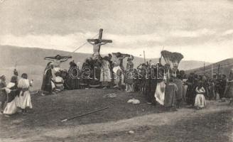 Mikófalva passiójáték, Jézus keresztre feszítése