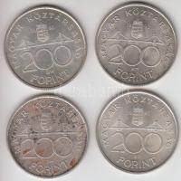 1993. 200Ft Ag "MNB" (4x) T:vegyes