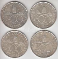 1994. 200Ft Ag "Deák" (4x) T:vegyes