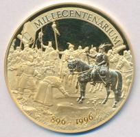 Bognár György (1944-) 1996. "Honfoglalás Millecentenárium" aranyozott Ag emlékérem (15,65g...