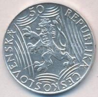 Csehszlovákia 1949. 50K Ag "Sztálin" T:2 Czechoslovakia 1949. 50 Korun Ag "Stalin" C:XF