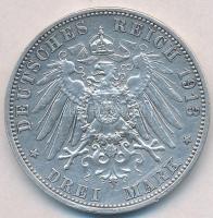 Német Államok / Szászország 1913E 3M Ag "A Lipcsei csata 100. évfordulója" (16.66g) T:2,2-...