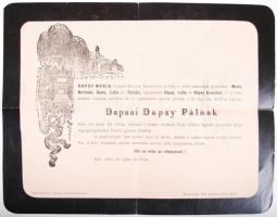 1886 Dapsai Dapsy Pál gyászjelentése