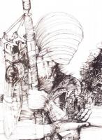 Ranko Radović (1935-2006) The Knight on the Road. Rézkarc 62/90, papír, jelzett, üvegezett keretben ...